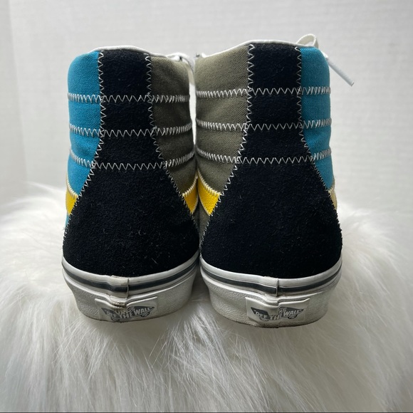 VANS SK8 Hi Top Mix Match Yellow, Green Turquoise - Picture 8 of 10